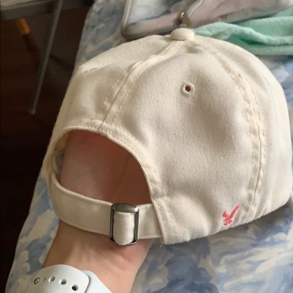 Off white colored destroyed hat - Picture 3 of 7